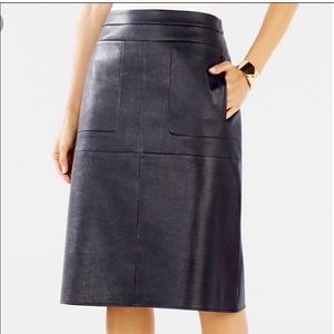 BCBG Faux Leather Margaux A-Line Skirt